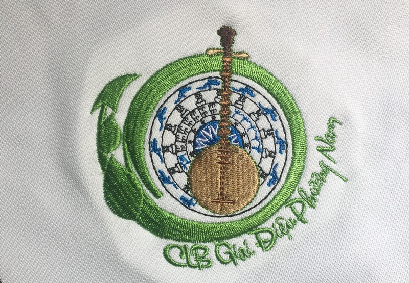 Mẫu thêu vi tính trên nền vải thun