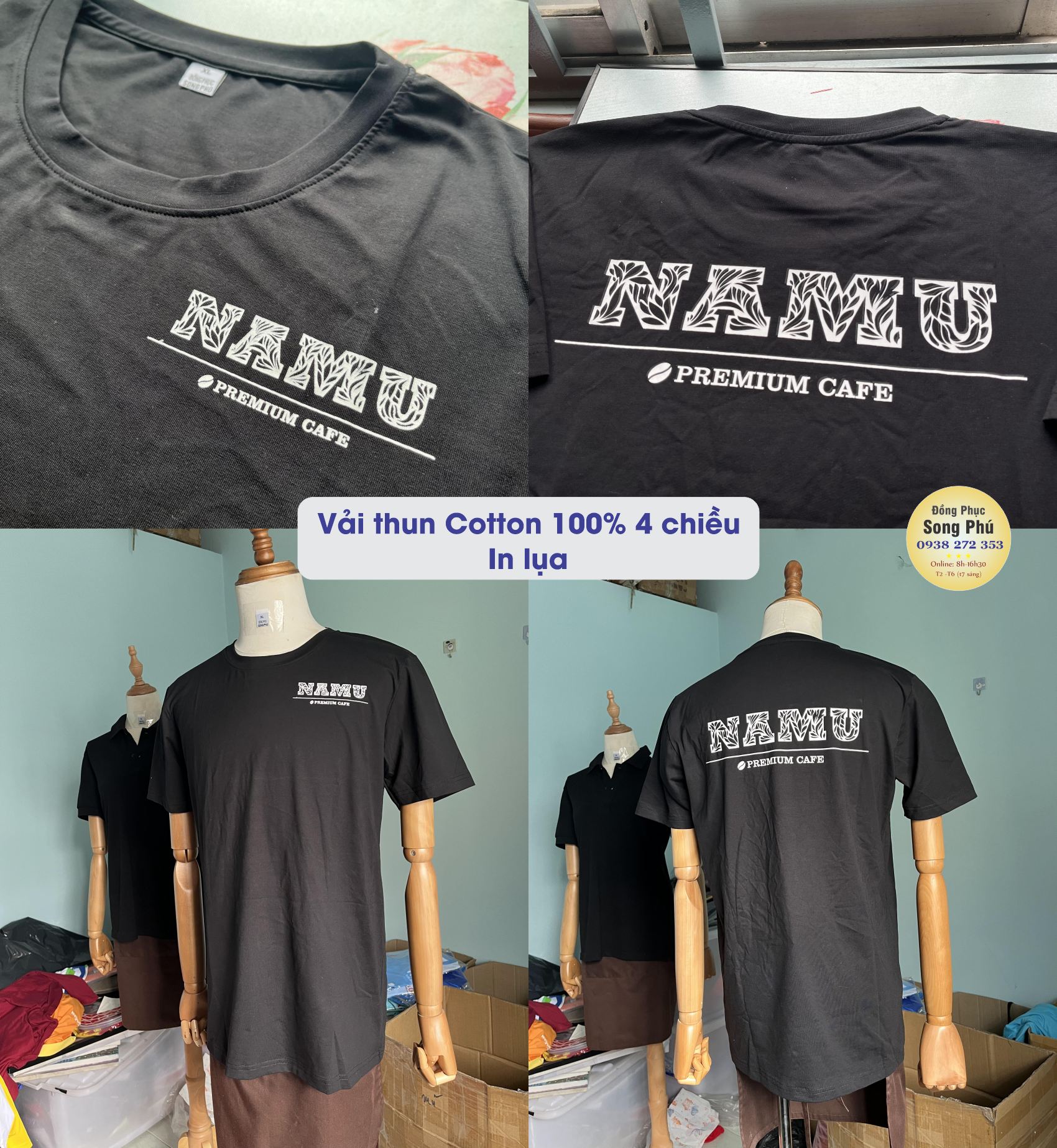 Mẫu áo thun đồng phục quán cafe NAMU