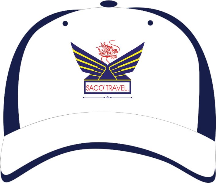 Mẫu thiết kế nón đồng phục công ty Saco Travel