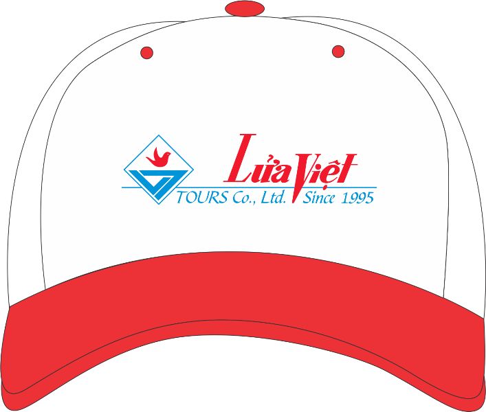 Mẫu thiết kế nón đồng phục công ty Lửa Việt Tours