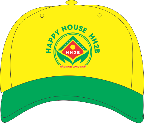 Mẫu thiết kế nón kết của trường mầm non Happy House HH2B