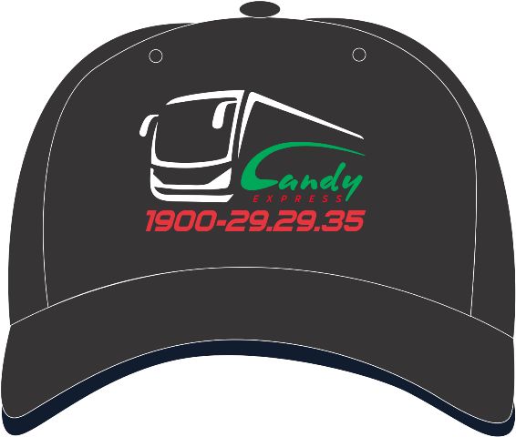 Mẫu thiết kế nón đồng phục Nhà xe Candy