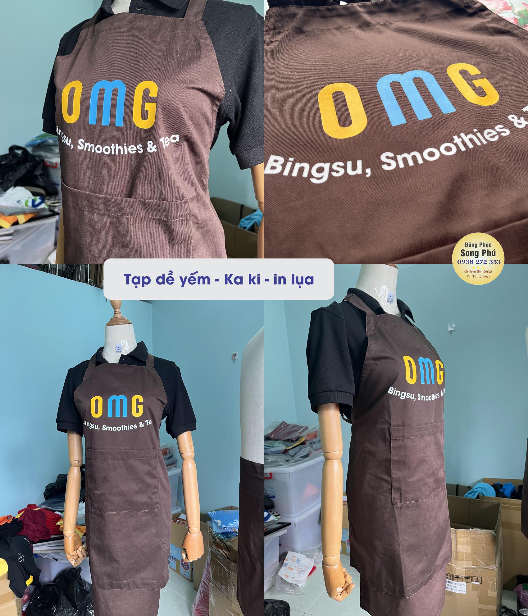 Mẫu tạp dề quán OMG
