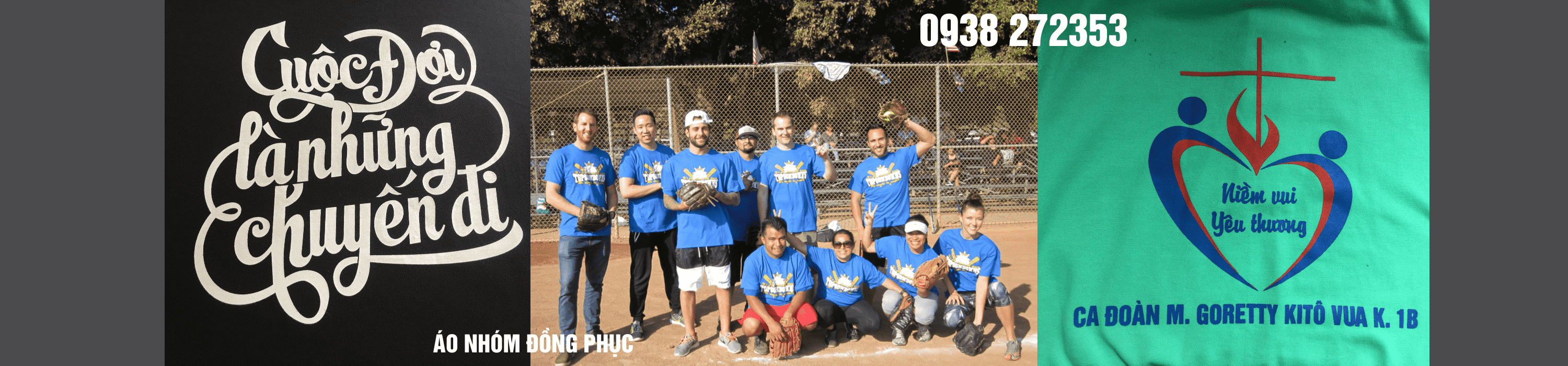 slide áo nhóm đồng phục