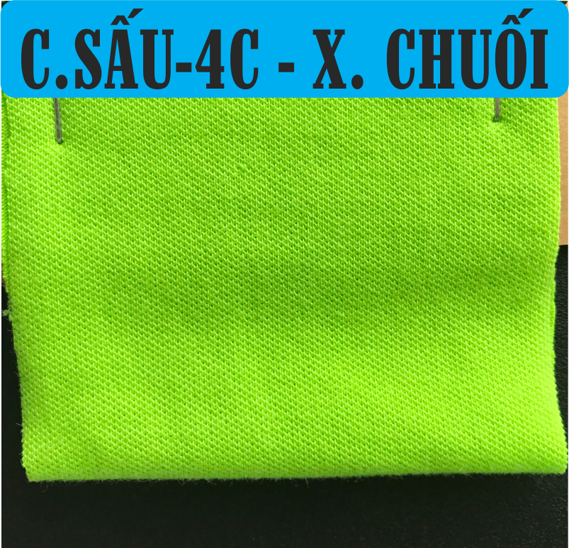 Vải cá sấu 65/35 co giãn 4 chiều màu xanh chuối