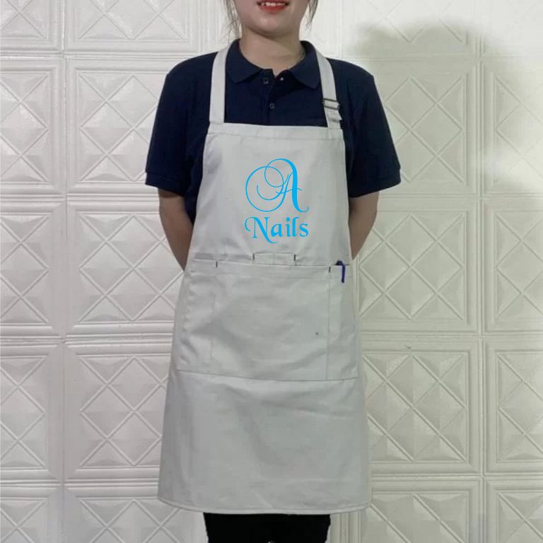 Mẫu thiết kế tạp dề tiệm A Nails Luxury Boutique mới nhất