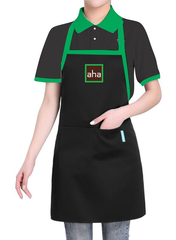 Mẫu thiết kế tạp dề đồng phục nhân viên tại Aha Cafe