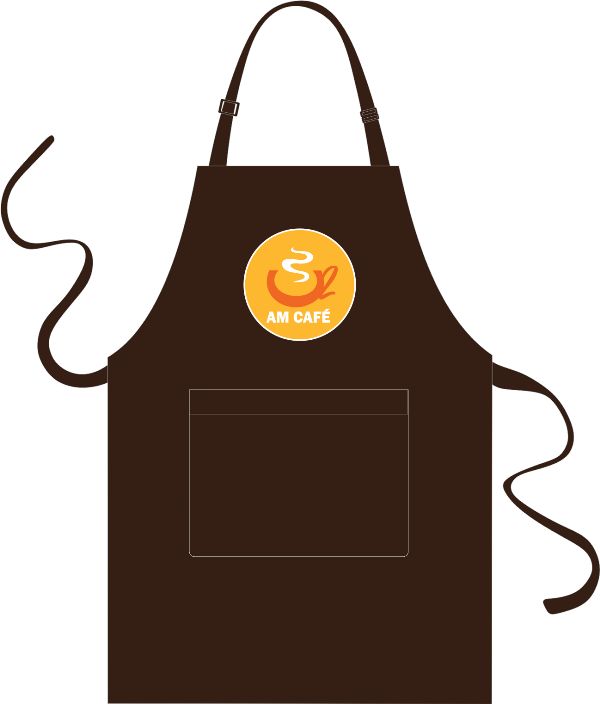 Mẫu thiết kế tạp dề tại AM Cafe