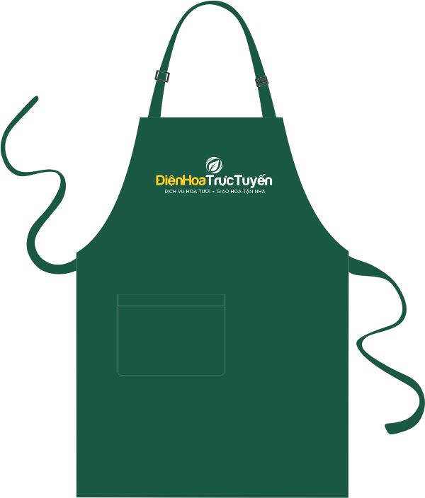 Mẫu thiết kế tạp dề Điện Hoa Trực Tuyến