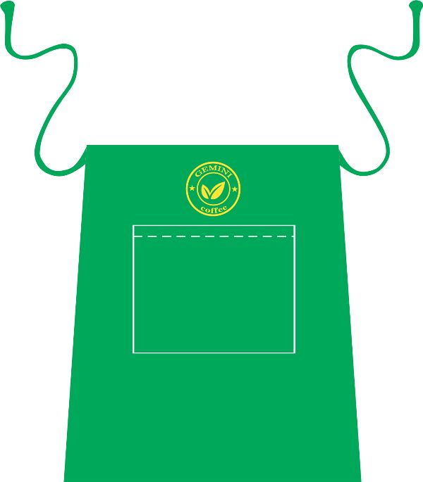 Mẫu thiết kế tạp dề Gemini Coffee