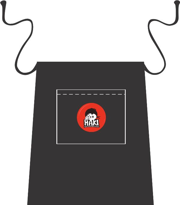 Mẫu thiết kế tạp dề đồng phục tại Haki - Tea Coffee & Food