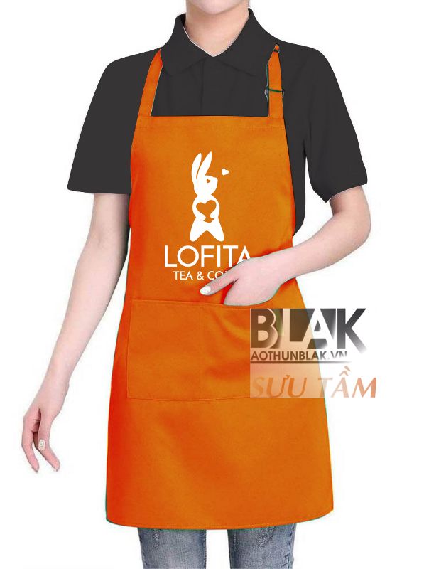 Mẫu thiết kế tạp dề đồng phục quán Lofita Tea & Coffee