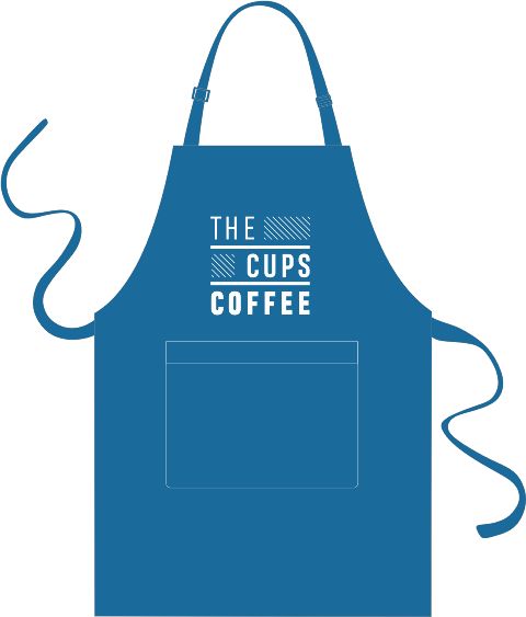 Mẫu thiết kế tạp dề The Cups Coffee