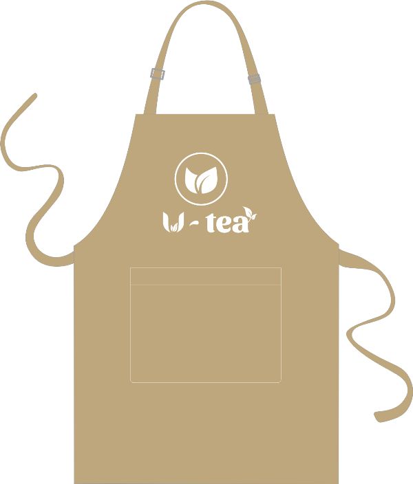 Mẫu thiết kế tạp dề trà sữa U-Tea