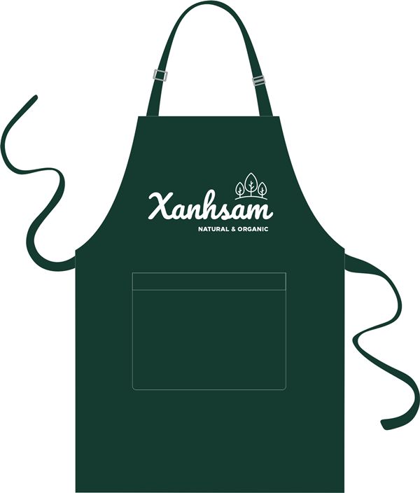 Mẫu thiết kế tạp dề Xanhsam Natural & Organic