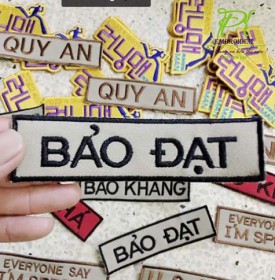 Mẫu thêu tên tách rời