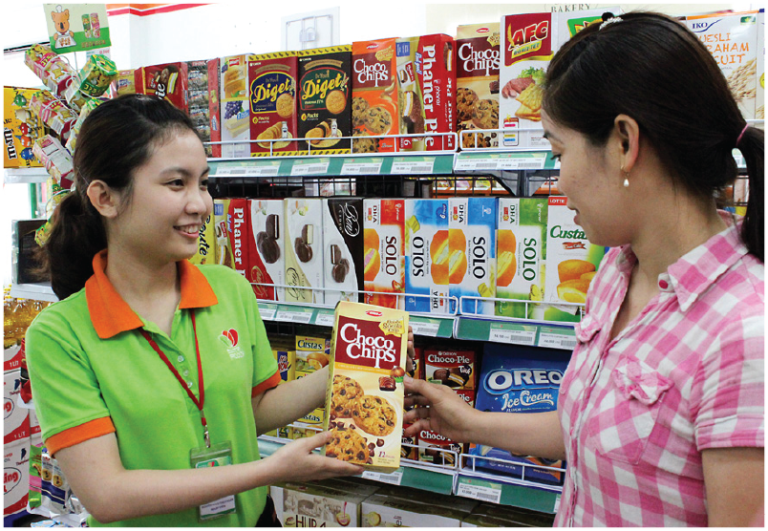 Mẫu đồng phục nhân viên bán hàng tại Satra Food