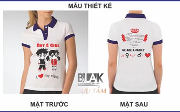 File thiết kế vector - Áo lớp Boy and Girl - I love my class