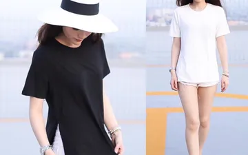 Xưởng may áo thun trơn xẻ tà uy tín