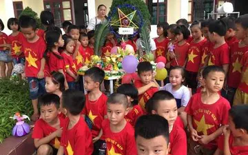 Mẫu áo cờ trường tiểu học Sơn Diện