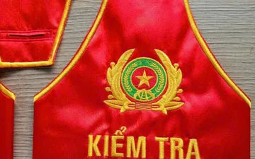 Mẫu băng đeo tay Kiểm Tra Điều Lệnh CAND thêu vi tính cao cấp
