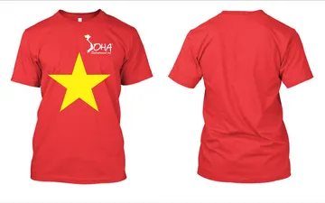 Mẫu áo cờ đỏ sao vàng Công Ty du lịch Soha Travel