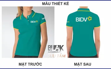 Mẫu thiết kế áo thun đồng phục Ngân hàng BIDV mới nhất