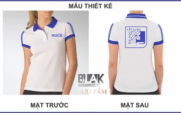 File thiết kế vector - Áo thun đồng phục trường Đại Học Xây Dựng Hà Nội(HUCE)