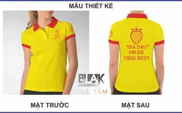 File thiết kế vector - Áo thun đồng phục Trà dâu Mr Đỏ