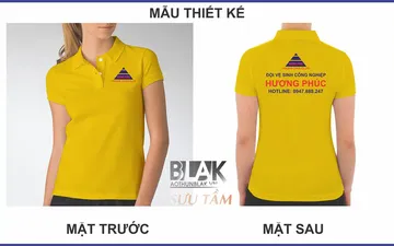 File thiết kế vector - Logo in áo thun đồng phục Đội vệ sinh công nghiệp Hương Phúc