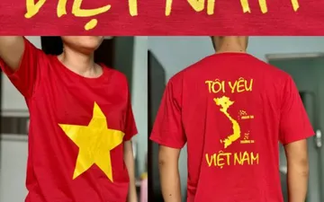 Áo cờ in bản đồ Việt Nam sau lưng siêu đẹp, giá hấp dẫn 50K/ÁO