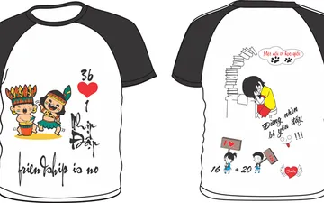 File thiết kế vector - Áo lớp 36 trái tim 1 nhịp đập