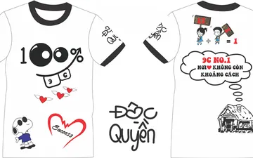 File thiết kế vector - Áo lớp 9c nơi trái tim không còn khoảng cách