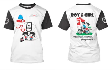 File thiết kế vector - Logo in áo lớp 9A2 Boy and Girl