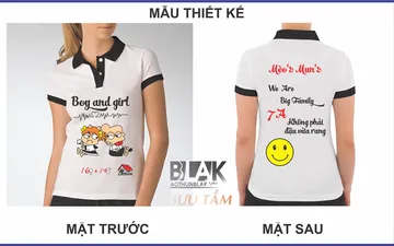 File thiết kế vector - Logo in áo lớp Boy and Girl