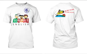 File thiết kế vector - Logo in áo lớp happy english