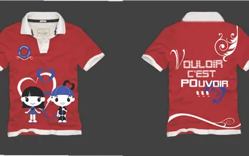 File thiết kế vector - Logo in áo lớp vouloir c'est pouvoir