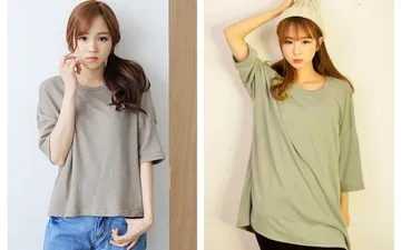 Chọn áo thun trơn dáng suông cho người béo bụng