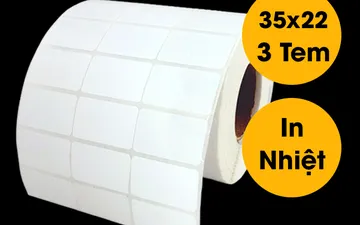 Giấy in tem nhãn mã vạch 3 tem 35x22 chuẩn siêu thị