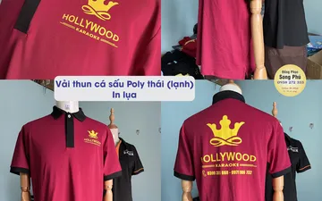 Mẫu áo thun đồng phục quán kakaoke Hollywood