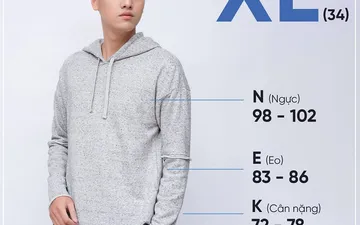 Size XL nam tương ứng số bao nhiêu?