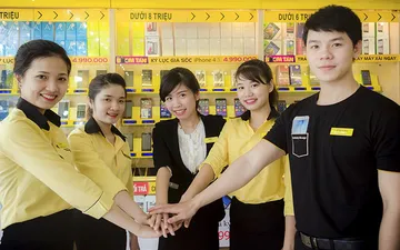 Mẫu áo đồng phục Thế Giới Di Động thiết kế đẹp ấn tượng