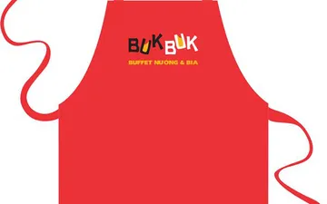 Mẫu thiết kế tạp dề Buk Buk - Nướng Đường Phố Hàn Quốc mới nhất