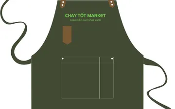 Mẫu thiết kế tạp dề Chay Tốt Market mới nhất