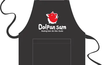 Mẫu thiết kế tạp dề Dolpan Sam - Nướng bàn đá Hàn Quốc mới nhất