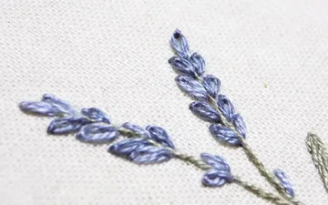 Cách thêu hoa Lavender(oải hương) cực kỳ đơn giản