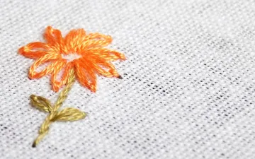 Hướng dẫn cách thêu mũi Lazy daisy đơn giản