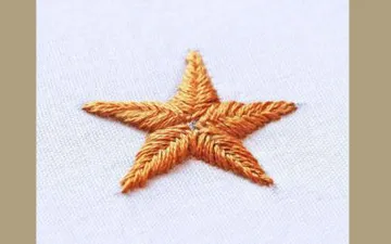Thêu ngôi sao 5 cánh bằng mũi thêu Star Stitch