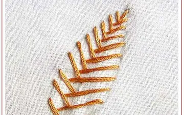 Mũi thêu xương cá mở(Opened Fishbone Stitch & Open Fishbone Stitch)