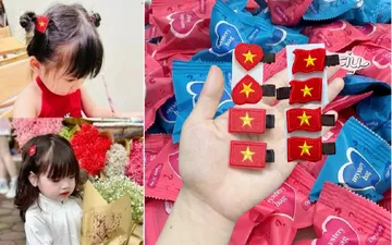 Kẹp tóc cờ đỏ sao vàng HOT TREND cho bé mừng lễ Quốc Khánh 2/9